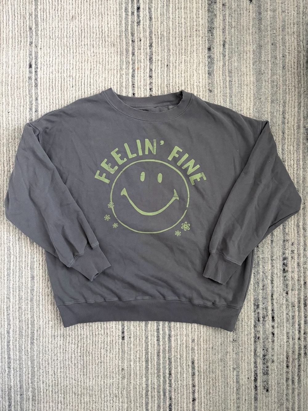 American Eagle Feelin' Fine Graphic Crewneck Sweatshirt Size L